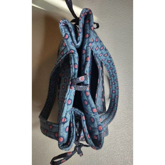 Beautiful and Unique Blue and Red Fabric Purse - Picture 9 of 15